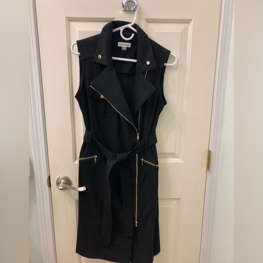 Calvin Klein Zipper Black Dress, size 8. Worn only twice!